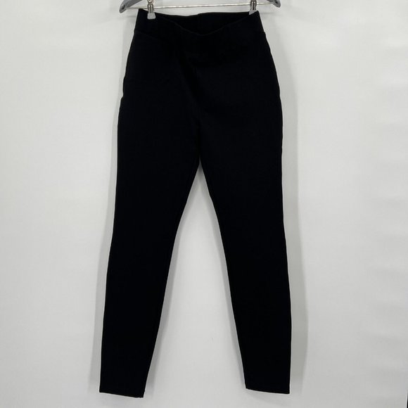 Quince Pants - Quince Women's Black Ultra-Stretch Ponte Pants Skinny Leg sz S Petite 24" Career